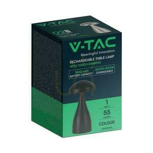 V-TAC 1W LED lampă de birou pentru noptieră 22cm cu încărcare prin USB, reglabilă negru VT-1041 3000K-6000K 55lm small 1