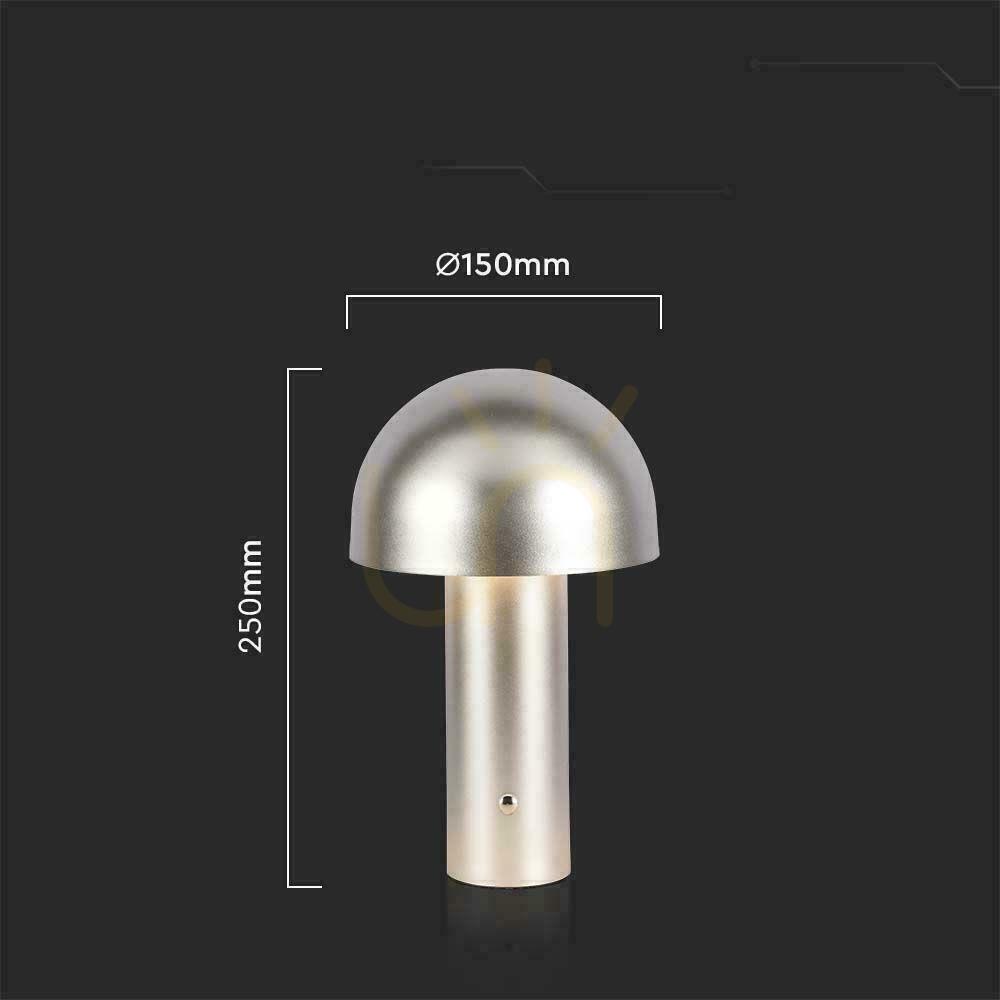 previzualizare V-TAC 1W LED lampă de noptieră 25cm USB încărcare Dimmable aur VT-1047 3000K-6000K 200lm. V-TAC 1W LED lampă de noptieră 25cm USB încărcare Dimmable aur VT-1047 3000K-6000K 200lm.