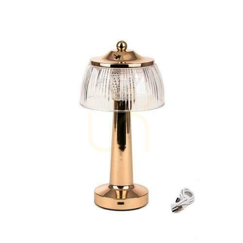 Verifica V-TAC 1W LED 26cm birou lumina de noapte USB încărcare Dimmable aur VT-1048 3000K-6000K 55lm.