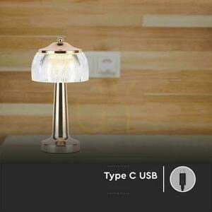 V-TAC 1W LED 26cm birou lumina de noapte USB încărcare Dimmable aur VT-1048 3000K-6000K 55lm. small 7