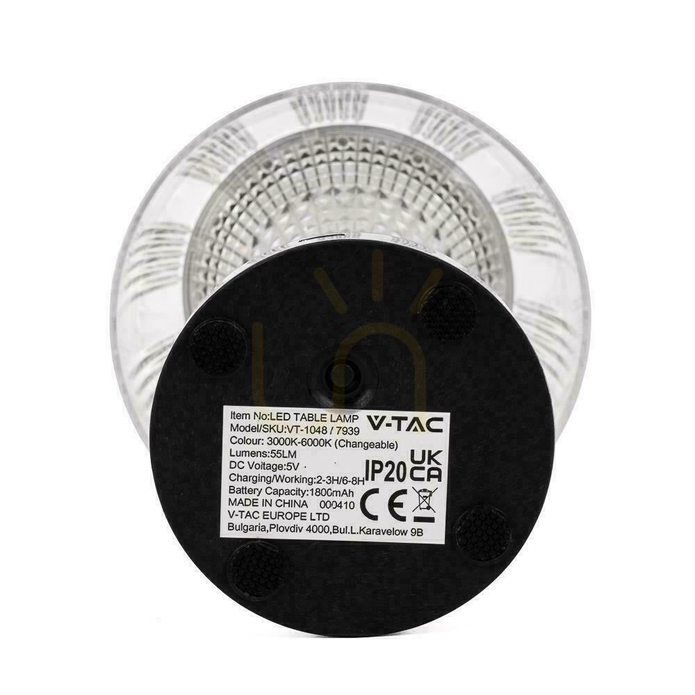 previzualizare Lampă de birou LED V-TAC VT-1048 1W USB reglabilă crom 3000–6000K Lampă de birou LED V-TAC VT-1048 1W USB reglabilă crom 3000–6000K