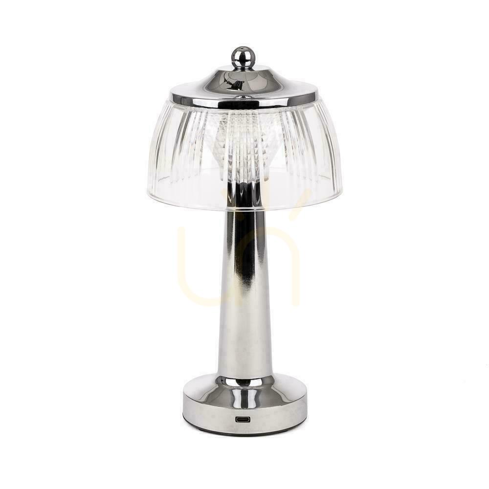 Afişa Lampă de birou LED V-TAC VT-1048 1W USB reglabilă crom 3000–6000K Lampă de birou LED V-TAC VT-1048 1W USB reglabilă crom 3000–6000K