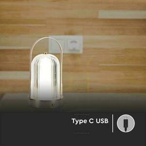 V-TAC 1W LED Lampă de birou pentru noptieră 22cm Încărcare USB Dimmable Matte Gold VT-1057 3000K-6000K 55lm small 4