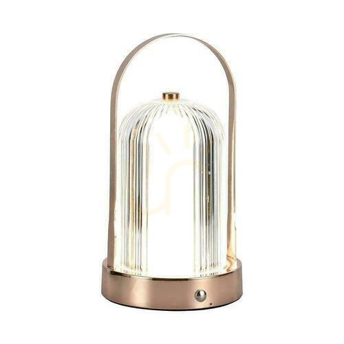 Verifica V-TAC 1W LED Lampă de birou pentru noptieră 22cm Încărcare USB Dimmable Matte Gold VT-1057 3000K-6000K 55lm