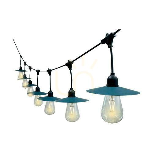 Verifica V-TAC 15mb Solar LED Garden Garland 15xST64 VT-715S Filament 3000K 50lm.