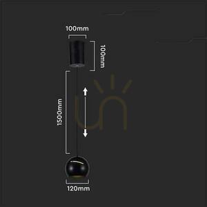 V-TAC LED pandantiv corp de iluminat 8.5W 150cm reglabil Negru VT-7797 3000K 850lm 1 V-TAC LED pandantiv corp de iluminat 8.5W 150cm reglabil Negru VT-7797 3000K 850lm small 1