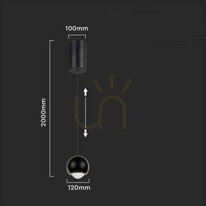 V-TAC LED pandantiv corp de iluminat 6W reglabil 200cm Negru VT-7508 3000K 500lm 2 V-TAC LED pandantiv corp de iluminat 6W reglabil 200cm Negru VT-7508 3000K 500lm small 2