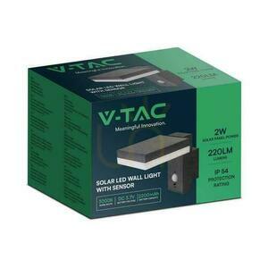 V-TAC 5.5W LED lampă solară de perete montată pe perete senzor de mișcare pătrat IP54 VT-1147 3000K 220lm 3 ani garanție 1 V-TAC 5.5W LED lampă solară de perete montată pe perete senzor de mișcare pătrat IP54 VT-1147 3000K 220lm 3 ani garanție small 1