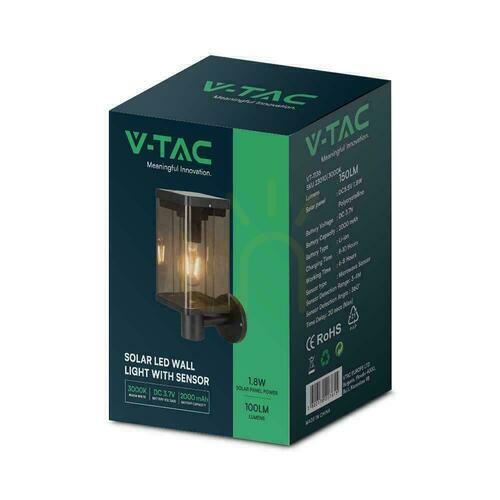 Verifica V-TAC 2.5W LED senzor de mișcare IP54 VT-1136 3000K 150lm Garanție de 3 ani Lampă de perete pentru grădină Solar.
