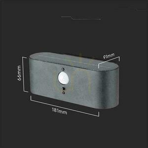 Lampă de perete de grădină Solar V-TAC 0.8W LED senzor de mișcare IP54 VT-1148 3000K 100lm 3 ani garanție small 2