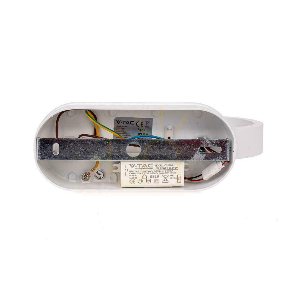 Spectacol V-TAC 5W Lampă de perete albă IP65 VT-1180 3000K+4000K 600lm. V-TAC 5W Lampă de perete albă IP65 VT-1180 3000K+4000K 600lm.