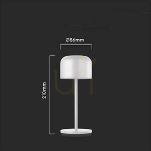 Lampă de masă reîncărcabilă V-TAC VT-1181 LED, 1,5 W, albă, 21 cm, 2700–5700 K small 2