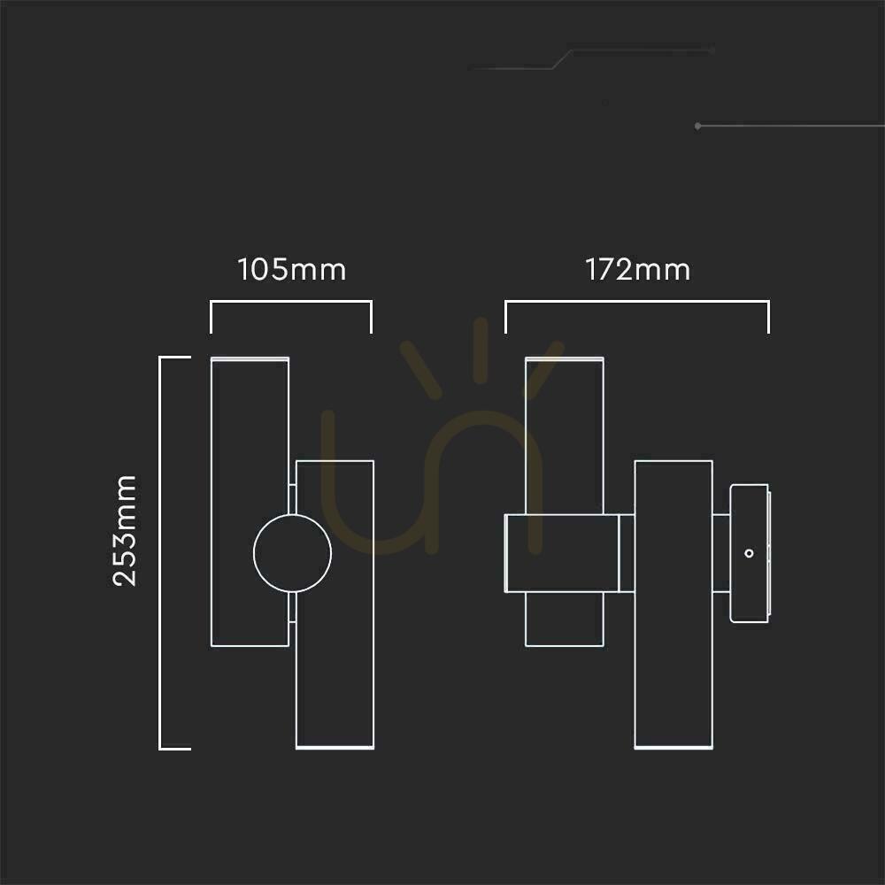 previzualizare Lampă de perete V-TAC 6W LED IP44 Alb VT-1186 3000K 620lm. Lampă de perete V-TAC 6W LED IP44 Alb VT-1186 3000K 620lm.