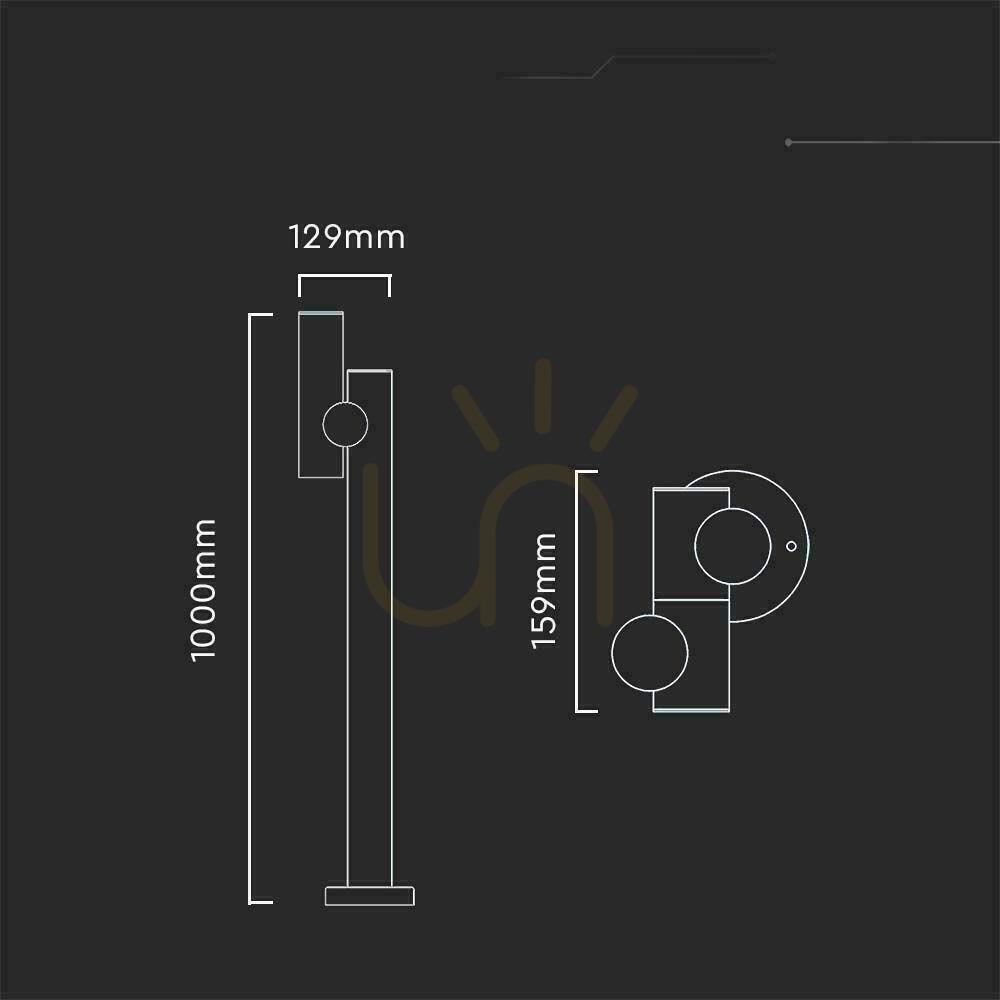 previzualizare V-TAC 4W LED Garden Pole 100CM negru IP44 VT-1187 3000K 390lm. V-TAC 4W LED Garden Pole 100CM negru IP44 VT-1187 3000K 390lm.