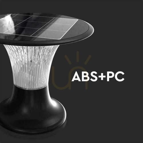 Verifica V-TAC 15W LED Solar Garden Pole IP65 CCT Motion Sensor Black 26cm VT-426 6000K + 4000K 2200lm 3 ani garanție