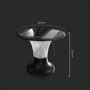 V-TAC 15W LED Solar Garden Pole IP65 CCT Motion Sensor Black 26cm VT-426 6000K + 4000K 2200lm 3 ani garanție small 3