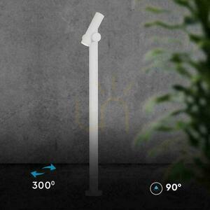 Stâlpișor de grădină V-TAC VT-1187, LED 4 W, 390 lm, 4000 K, cap dublu reglabil, 100 cm, IP44, alb small 3