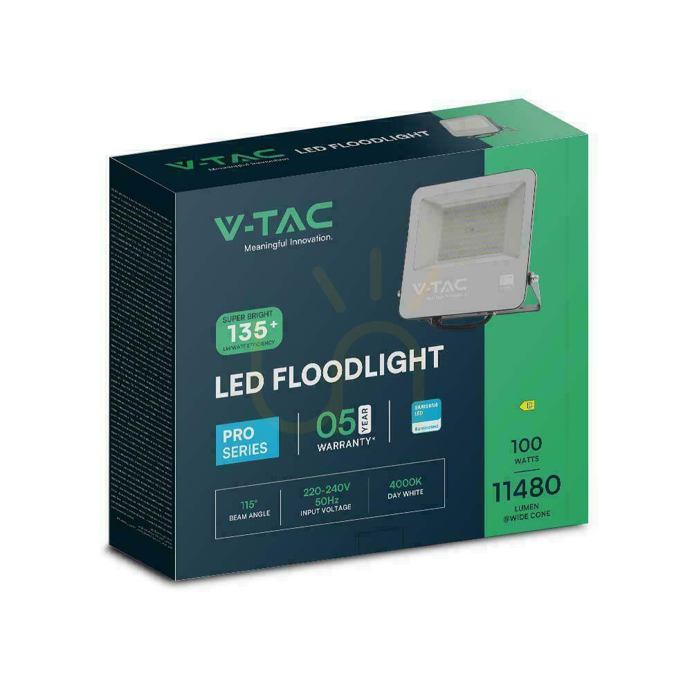 Afişa Proiector LED V-TAC 100W 135Lm/W SAMSUNG CHIP Negru VT-44101 6500K 11480lm 5 ani garanție Proiector LED V-TAC 100W 135Lm/W SAMSUNG CHIP Negru VT-44101 6500K 11480lm 5 ani garanție