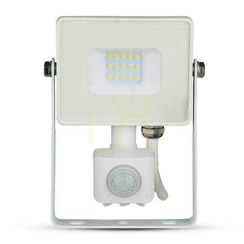 Verifica V-TAC LED Proiector 10W SAMSUNG CHIP Senzor de mișcare Funcție de oprire alb VT-10-S-W 3000K 800lm 5 ani garanție