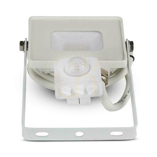 Verifica V-TAC LED Proiector 10W SAMSUNG CHIP Senzor de mișcare Funcție de oprire alb VT-10-S-W 6400K 800lm 5 ani garanție