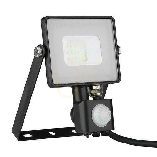 Verifica V-TAC LED Proiector 10W SAMSUNG CHIP Senzor de mișcare Funcție de tăiere-oprire Negru VT-10-S-B 3000K 800lm 5 ani garanție