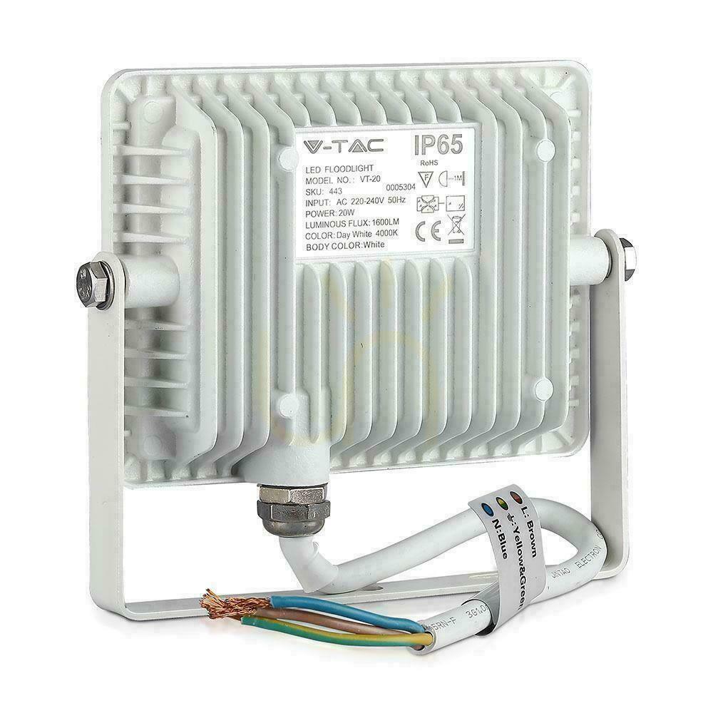 Verifica V-TAC 20W SAMSUNG CHIP alb VT-20-W LED proiector 6400K 1600lm 5 ani garanție V-TAC 20W SAMSUNG CHIP alb VT-20-W LED proiector 6400K 1600lm 5 ani garanție