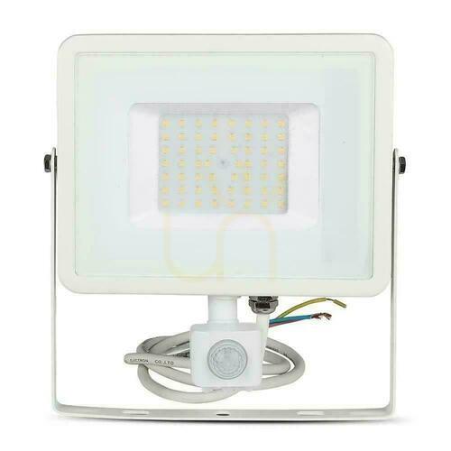 Verifica Proiector LED V-TAC 50W SAMSUNG CHIP Senzor de mișcare Funcție de oprire alb VT-50-S-W 3000K 4000lm 5 ani garanție
