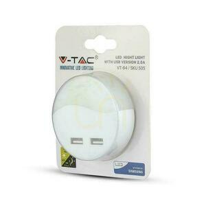 Lumina de noapte LED cu USB V-TAC SAMSUNG CHIP Round VT-84-RD 3000K 10lm. small 3