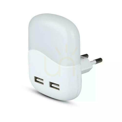 Verifica LED Lumina de noapte cu USB V-TAC SAMSUNG CHIP Square VT-84-SQ 4000K 10lm.