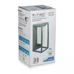 V-TAC 2W LED SAMSUNG CHIP Grey 2-funcție IP65 VT-77 3000K 220lm Solar Garden Wall lampă 3 ani garanție 4 V-TAC 2W LED SAMSUNG CHIP Grey 2-funcție IP65 VT-77 3000K 220lm Solar Garden Wall lampă 3 ani garanție small 4