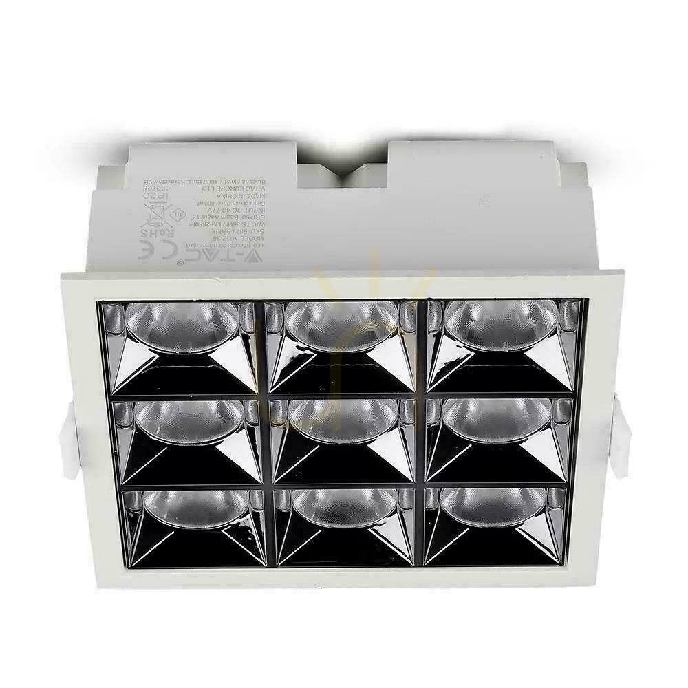 Verifica V-TAC downlight SAMSUNG CHIP 36W UGR19 CRI90+ 12st VT-2-36 5700K 2880lm 5 ani garanție V-TAC downlight SAMSUNG CHIP 36W UGR19 CRI90+ 12st VT-2-36 5700K 2880lm 5 ani garanție
