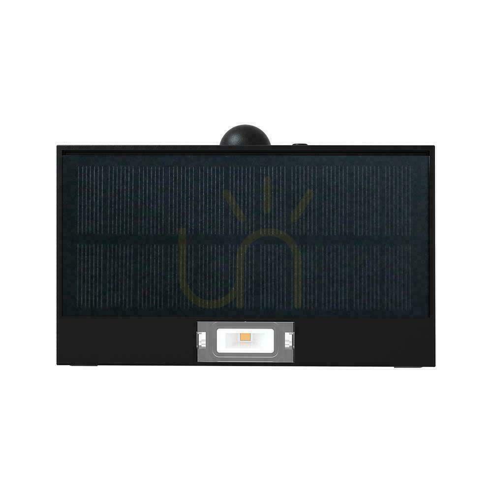 Afişa Solar V-TAC 3W CCT senzor de mișcare lampă de perete de grădină negru VT-403 3000K-4000K 350lm. Solar V-TAC 3W CCT senzor de mișcare lampă de perete de grădină negru VT-403 3000K-4000K 350lm.