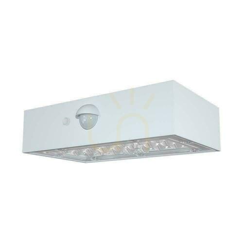Verifica Solar V-TAC 3W CCT senzor de mișcare alb VT-403 3000K-4000K 350lm lampă de perete pentru grădină.