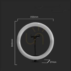 LED lampă inelară V-TAC 10W fi255mm Tripod Pilot VT-45010 3200K-5500K 550lm. small 4