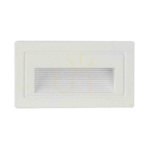 Verifica V-TAC 3W LED corp de iluminat pentru scări dreptunghiulare alb 230V VT-1130 3000K 180lm