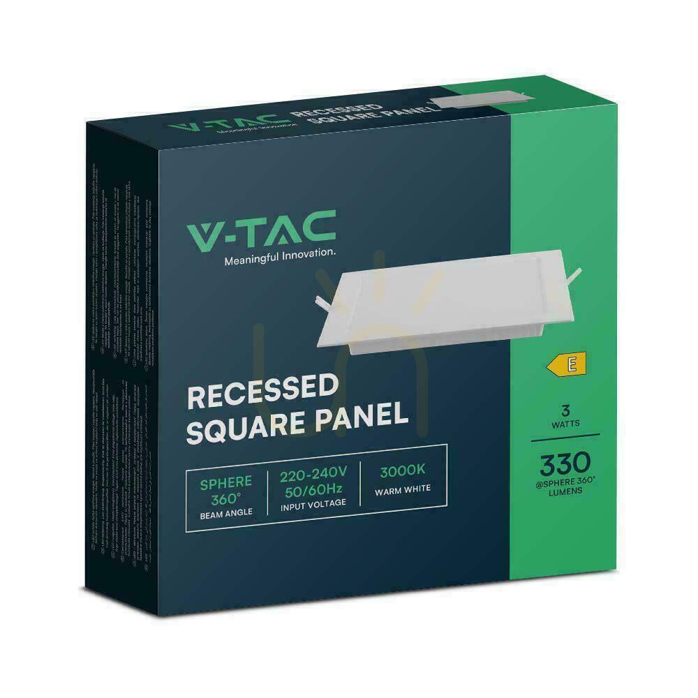 Spectacol V-TAC LED panou încastrat Premium Downlight 3W Square 90x90 VT-61003 4000K 330lm. V-TAC LED panou încastrat Premium Downlight 3W Square 90x90 VT-61003 4000K 330lm.