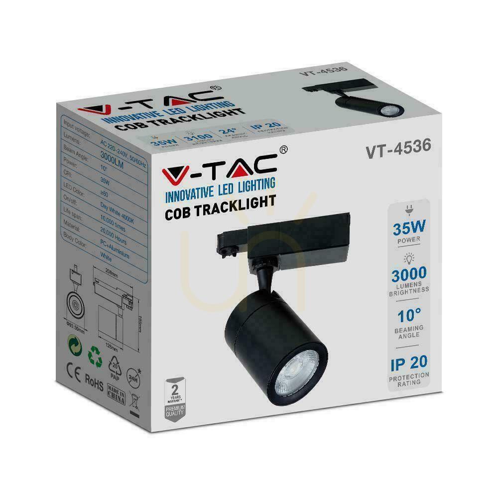 Verifica 3F V-TAC corp de iluminat pentru bare 35W 10st Negru VT-4536 3000K 3000lm 3F V-TAC corp de iluminat pentru bare 35W 10st Negru VT-4536 3000K 3000lm