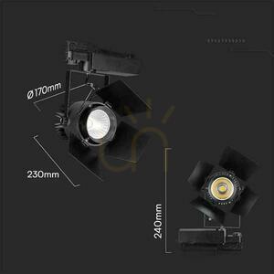 V-TAC 33W LED SAMSUNG CHIP CRI90+ Negru VT-433 3000K 3000lm Garanție de 5 ani Corp de iluminat Rail System 3F. 5 V-TAC 33W LED SAMSUNG CHIP CRI90+ Negru VT-433 3000K 3000lm Garanție de 5 ani Corp de iluminat Rail System 3F. small 5
