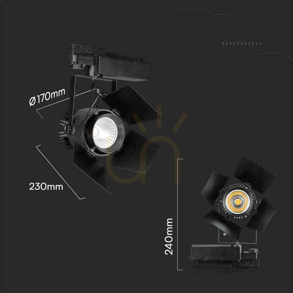 Verifica V-TAC 33W LED SAMSUNG CHIP CRI90+ Negru VT-433 3000K 3000lm Garanție de 5 ani Corp de iluminat Rail System 3F. V-TAC 33W LED SAMSUNG CHIP CRI90+ Negru VT-433 3000K 3000lm Garanție de 5 ani Corp de iluminat Rail System 3F.