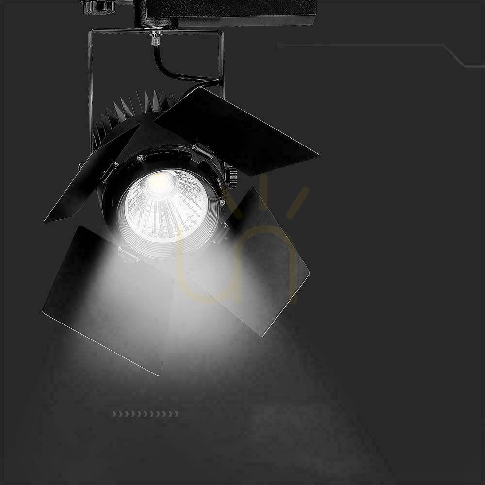 previzualizare V-TAC 33W LED SAMSUNG CHIP CRI90+ Negru VT-433 3000K 3000lm Garanție de 5 ani Corp de iluminat Rail System 3F. V-TAC 33W LED SAMSUNG CHIP CRI90+ Negru VT-433 3000K 3000lm Garanție de 5 ani Corp de iluminat Rail System 3F.
