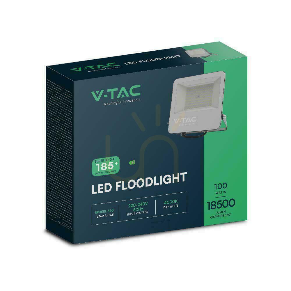 previzualizare Proiector LED V-TAC 100W 185Lm/W Negru VT-44105 6500K 18500lm Proiector LED V-TAC 100W 185Lm/W Negru VT-44105 6500K 18500lm