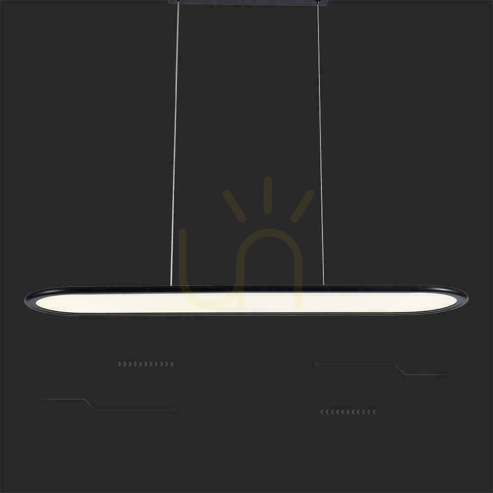 Spectacol V-TAC 24W LED Pandantiv Corp de iluminat negru VT-7821 3000K 3000lm V-TAC 24W LED Pandantiv Corp de iluminat negru VT-7821 3000K 3000lm