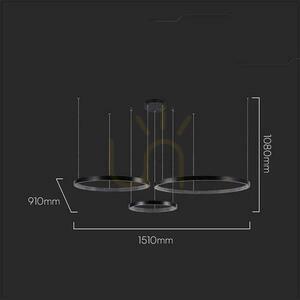 V-TAC 57W LED pandantiv corp de iluminat negru VT-7824 4000K 6840lm 1 V-TAC 57W LED pandantiv corp de iluminat negru VT-7824 4000K 6840lm small 1