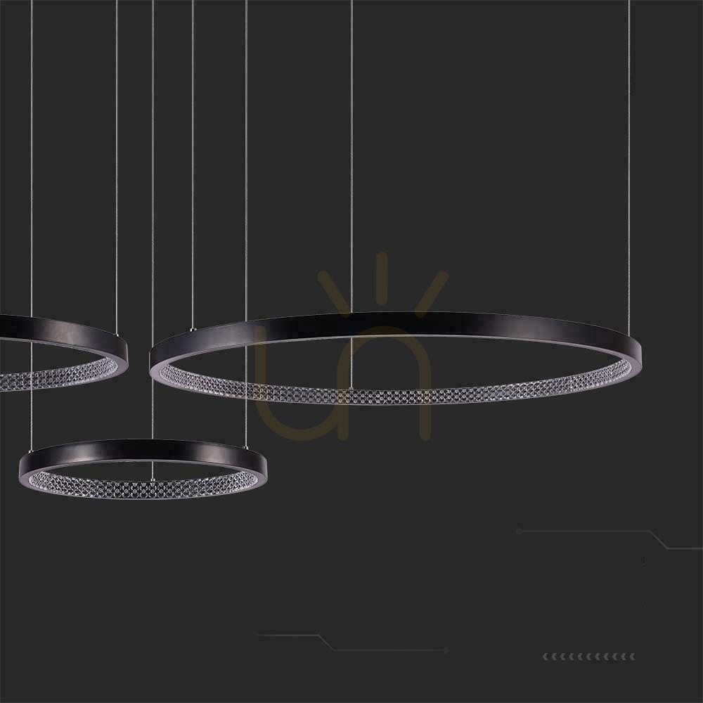 Verifica V-TAC 57W LED pandantiv corp de iluminat negru VT-7824 4000K 6840lm V-TAC 57W LED pandantiv corp de iluminat negru VT-7824 4000K 6840lm