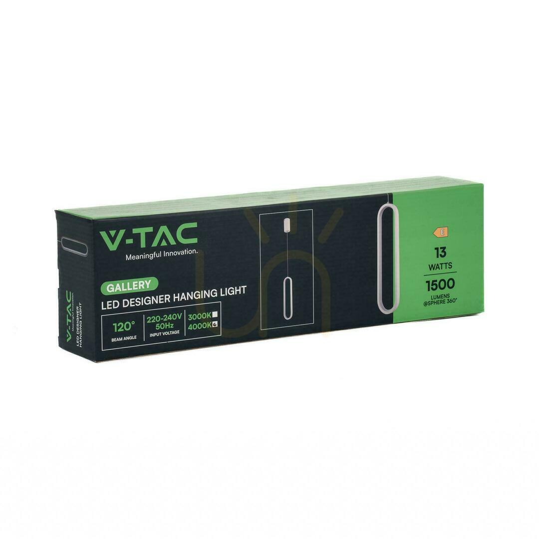 Afişa V-TAC 13W LED corp de iluminat suspendat Alb VT-7829 4000K 1500lm V-TAC 13W LED corp de iluminat suspendat Alb VT-7829 4000K 1500lm