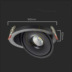 V-TAC LED Tilt Downlight 20W LED COB CRI90+ CCT negru VT-2520 3000K-4000K-6400K 1408lm. 5 V-TAC LED Tilt Downlight 20W LED COB CRI90+ CCT negru VT-2520 3000K-4000K-6400K 1408lm. small 5