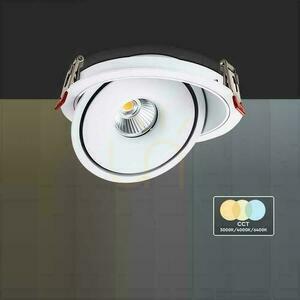 V-TAC LED Tilt Downlight 30W LED COB CRI90+ CCT alb VT-2532 3000K-4000K-6400K 2500lm. small 6