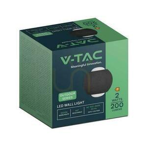 Montat pe perete, de sus în jos, V-TAC 2W LED IP54 Negru VT-2502 4000K 200lm small 4