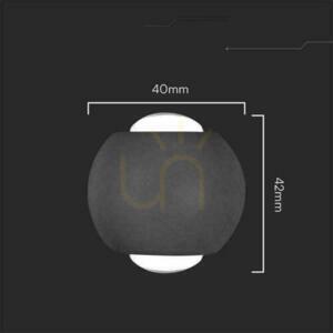 Montat pe perete, de sus în jos, V-TAC 2W LED IP54 Negru VT-2502 4000K 200lm small 5