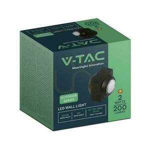 Montat pe perete, de sus în jos, V-TAC 2W LED IP54 Negru VT-2503 3000K 200lm small 3